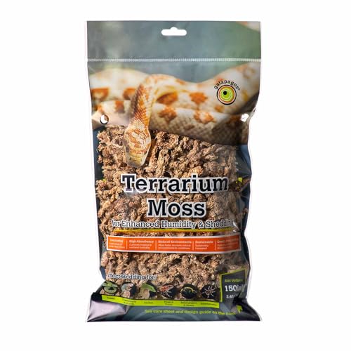 Galapagos 05201 Terrarium Sphagnum Moss, Blond, 150in3 Header Bag