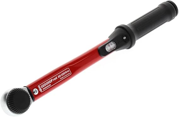 Gedore Red Torque Wrench 1/2 Inch 20-100 Nm For left- and right-hand threads with ratchet function steel tubing