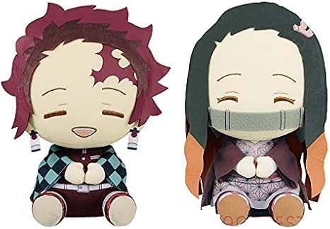The Devil Blade Big Po Futto Plush ~ Kanjiro Kamado and Nezuko Kamado ~ Set of 2 Types