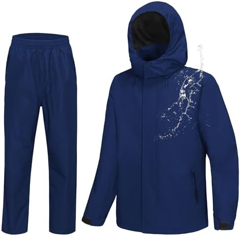 Golf Rain Gear for Men Rain Suit Waterproof Fishing Rain Jacket and Pants M/L/XL/XXL