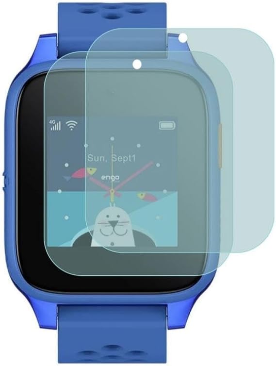 Engo Tcl Movetime Family MT46X İle Uyumlu Ekran Koruyucu Çizilmeye Dayanıklı Akıllı Saat Koruması, 9H Temperli Kırılmaz Esnek Nano Cam, Hd Şeffaf 2 Adet