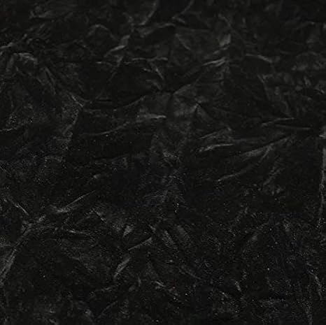 Velvet Fabric Crushed 54" Wide Sold By The Yard (Black)