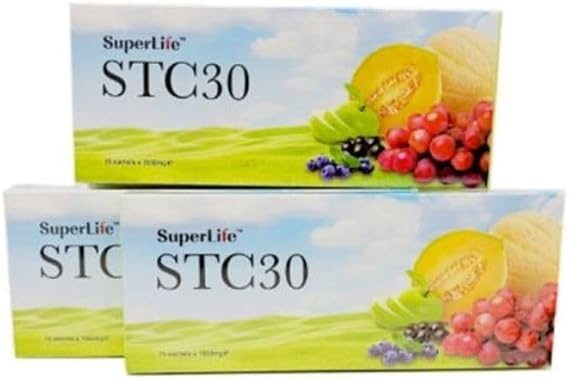 SUPERLIFE STC30 Stem Cell Anti Aging Supplement Reduce Wrinkles Pores Pimples Fine Lines Skin Texture (15 Sachets)