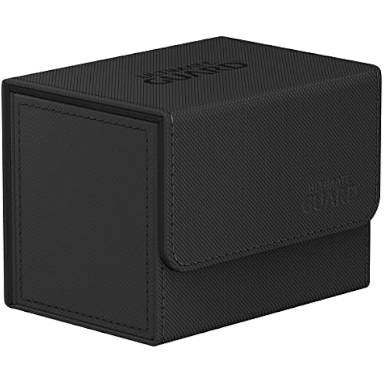 Ultimate Guard Sidewinder 80, Deck Box for 80 Double-Sleeved TCG Cards, Black, Magnetic Closure & Microfiber Inner Lining for Secure Storage