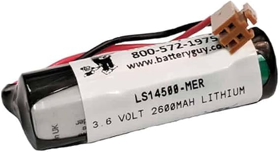 BatteryGuy LS14500-MER Replacement 3.6V 2600mAh Lithium PLC Battery