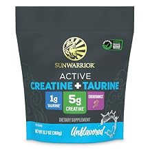 Creatine Monohydrate Powder Taurine Supplement, 5g Creatine Monohydrate 1g Taurine per Serving | Vegan Muscle Strength, Endurance & Recovery Support, Clean Performance Formula | 60 Servings Unflavored
