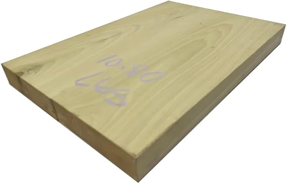 Exotic Wood Zone | Yellow Poplar Electric/Bass Musical Wood Body Blanks | Guitar Luthier Tonewood Suppliers | Unglued Planed - 21" x 14" x 1-3/4" (2 Pcs)