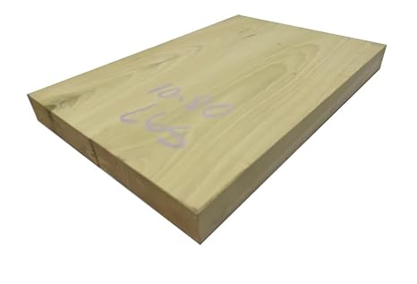 Exotic Wood Zone's Yellow Poplar bass Guitar Body Blank | Electric Guitar Body Blank | Solid Body Electric Guitars Blank | 21" x 14" x 1-3/4"- 2 Piece Glued (Planed, Poplar)