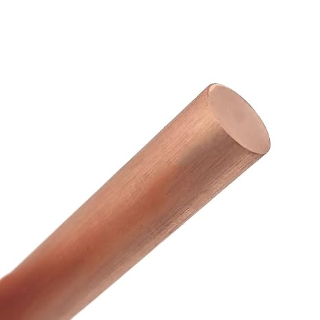 GTPBAO C18150 Chromium Zirconium Copper Rod Bar Electric Welding Soldering 3mm 4mm 5mm 6mm 8mm 10mm 12mm 14mm 15mm Solid crafting(6x500mm)