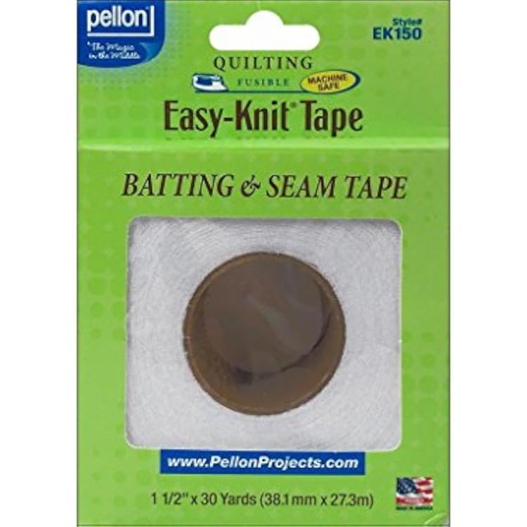 Pellon Easy Knit Pkg Wht Bat & Seam Tape 1.5 x30yd White