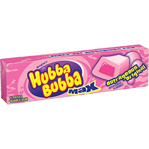 HUBBA BUBBA MAX BUBBLEGUM OUTRAGEOUS ORIGINAL 5 pcs Each  18 in a Pack
