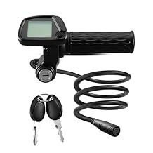 Speedometer 48V Throttle Dashboard Display Compatible with Tutti Soleil 01 Electric Dirt Bike, Grip with Dashboard LCD Display Digital Gauge Cluster Assembly, Real-Time Monitoring