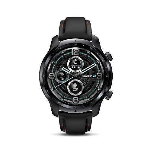 Ticwatch Pro 3 GPS Smart Watch Mens Wear OS Qualcomm Snapdragon 4100 Platform Health Fitness Monitor 3-45 Days Battery Life NFC Heart Rate Sleep Tracking IP68 Waterproof