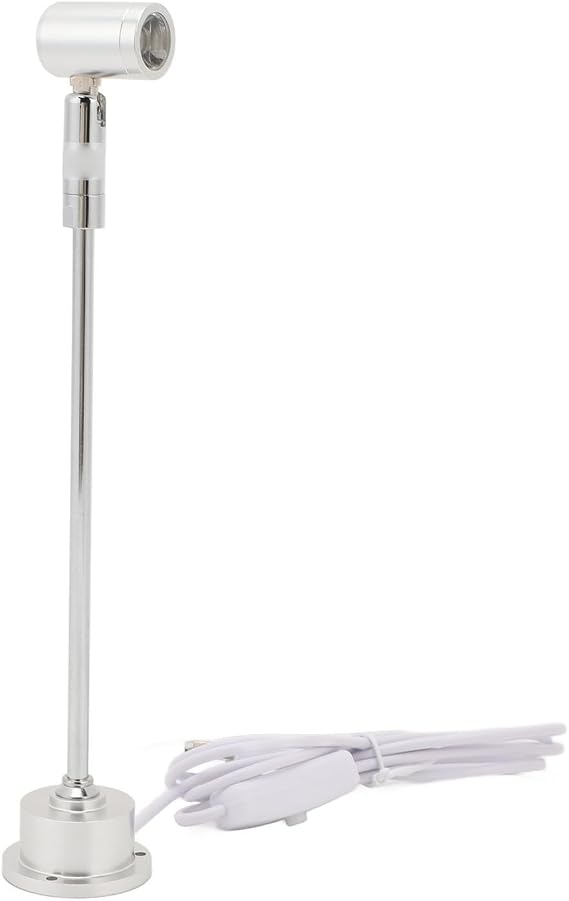 Indoor Spotlight LED,Aluminum Alloy Rotatable Floor Spotlight Lamp USB 1W Spot Lights,Adjustable Small Standing LED Accent Light for Collections Artworks,Jewelry Showcase