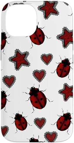 Red Ladybug Y2K Zebra Stars Hearts Lace Pattern Preppy Case for iPhone 14