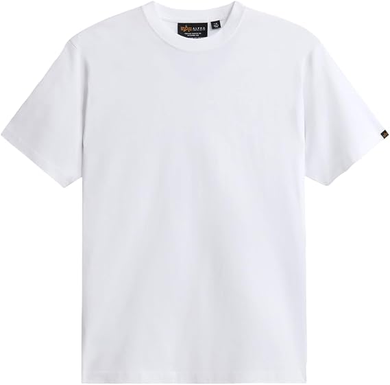 Alpha Industries Mens Cotton T-Shirt Relaxed Fit Short Sleeve Tee for Casual Wear Soft Lightweight Crewneck Shirt