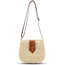 Small Straw Crossbody Bag for Women Boho Handmade Woven Summer Beach Bag Handbags Shoulder Purse for Vacation