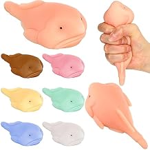 Liliful 7 Pieces Blobfish Stress Relief Balls for Adult Fun Squeeze Fidget Blob Fish Anxiety Relief Balls Squeeze Sensory for Birthday Office Christmas Holiday Party
