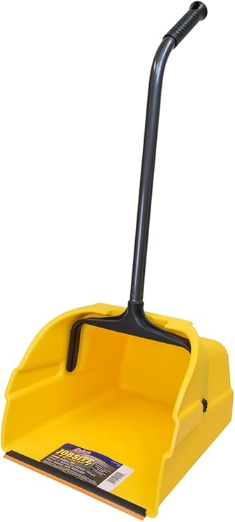 Quickie Debris Dustpan with Handle, Jumbo Debris Pan, Trash Collection for IndustrialProfessional Cleaning