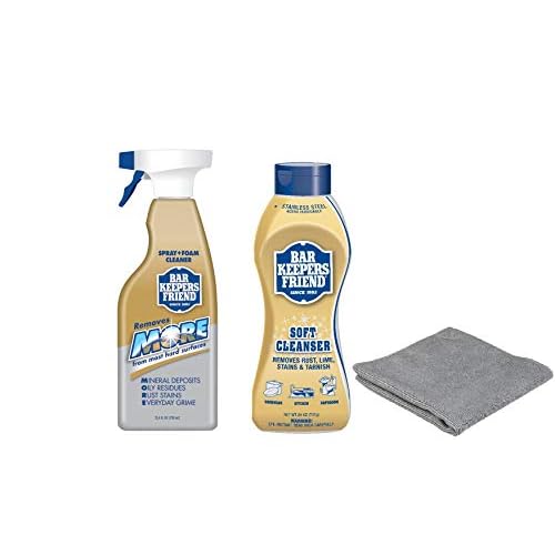 Soft Cleanser Premixed Formula 26 oz and Spray  Foam 25.4 oz Bundled Microfiber Cloth