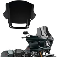 FATECIM 7" Dark Smoke Windshield Windscreen Air Deflector for Harley 2022 2023 2024 Low Rider ST El Diablo FXRST FXLRST