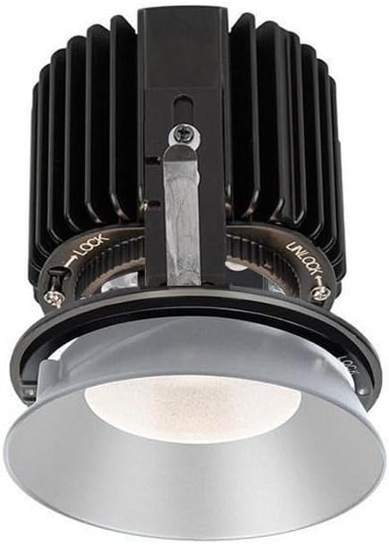 WAC Lighting R4RD1L-W827-HZ Volta - 5.75" 36W 60 2700K 85CRI 1 LED Round Shallow Regressed Invisible Trim with Light Engine, Haze Finish with Textured Glass