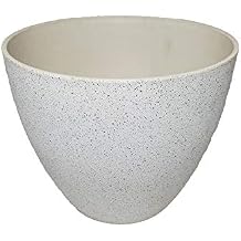 Exaco Trading Company Medium Large Planter, Speckled White