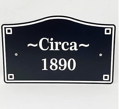 Comfort House Custom Circa Sign - Year Established, Founded, or Built - Personalized House Historic Plaque. Choose Your Color. Optional Lawn Stake. # J0288.