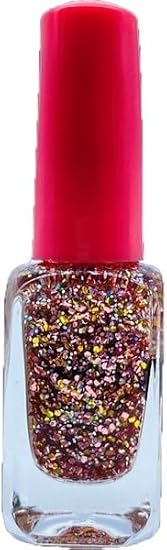 Simli Oje Seti, C-06 Kırmızı + C-07 Altın Rengi ve Tırnak Bakım Yağı, 10 ml