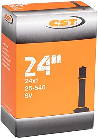 24 x 1 Inner Tube 25-540 Straight Schrader Valve SV Wheelchair 24x1 | CST 24x1 Schrader Valve Inner Tube | Butyl, ISO 540, Durable]