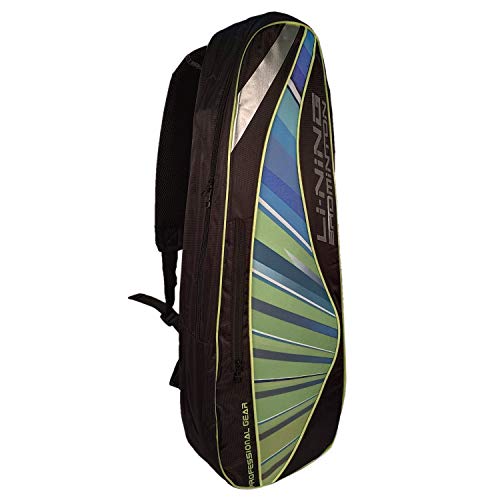 Li-Ning Digital Print Polyester Long Badminton Racquets Kitbag Black