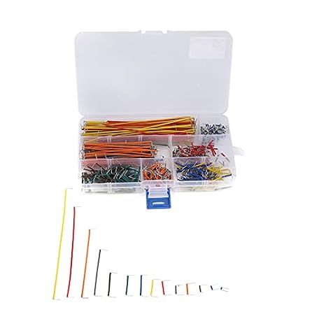 Jumper Wire Set, Premium U Shaped Breadboard Connection Pin Expansion Accessories for Breadboard Prototyping Aluminum Copper Color Assorted 560Pcs