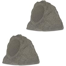 Theater Solutions B63GR Fully Wireless 200 Watt Rechargeable Battery Bluetooth 6.5" Rock Speaker Pair Slate Grey Link Up to 99 Speakers Wirelessly