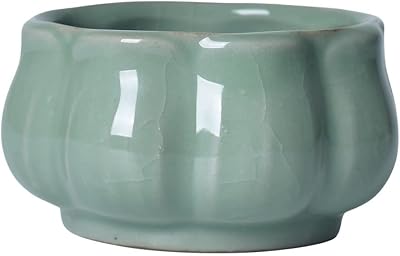 Lotus Incense Burner, Ceramic Incense Holder for Sticks, Procelain Glaze Censer Holder for Home Office Yoga Spa Temple Incense Fountain