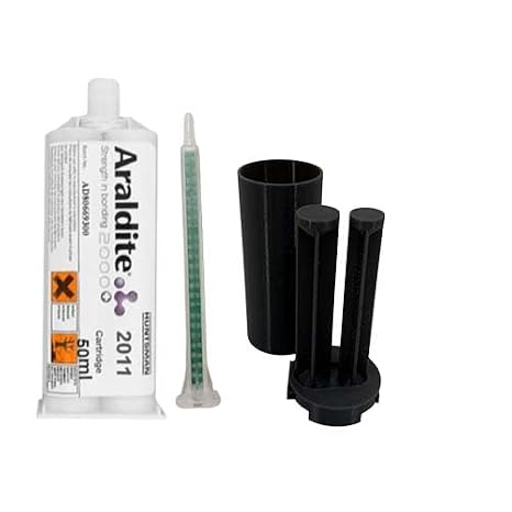 Huntsman Araldite 2011 Slow-Setting All-Purpose Epoxy - Variety of Packaging Sizes 50ml Cartridges 50ml Caulk-Gun Adapter Kit