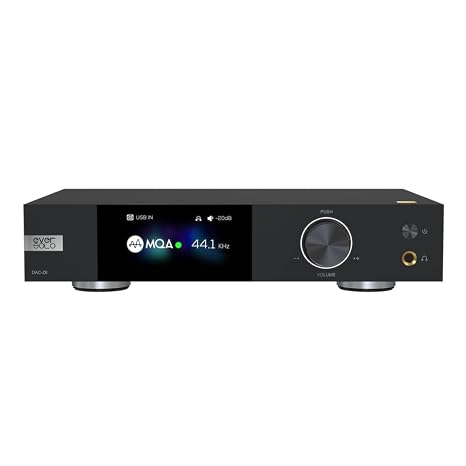 EverSolo DAC-Z8 DAC&Headphone Amplifier, Digital to Analog Converter MQA Full Decoder ES9038Pro XMOS DSD512 PCM768kHz/32Bit Bluetooth 5.0