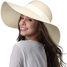 FURTALK Womens Sun Straw Hat Wide Brim UPF 80 Summer Hat Foldable Packable Floppy Beach Hats for Women