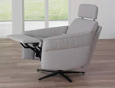 Himolla Aura Canyon Leather Swivel Recliner Chair 8536-23L with Integrated Extending Footrest and Headrest