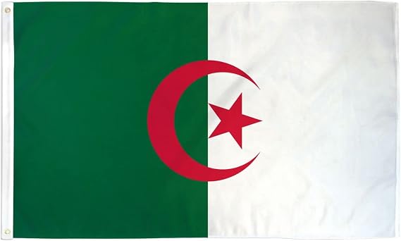 Algeria FLAG | 3x5 Ft | 100D Spun Super Polyester | Vibrant Colors, Brass Grommets, Fade Resistant