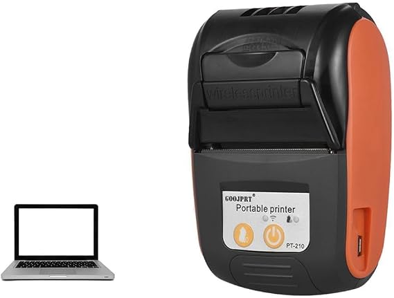HXBER Thermal Printer, PT-210 Portable Thermal Printer Handheld 58mm Receipt Printer for Retail Stores Restaurants Factories Logistics