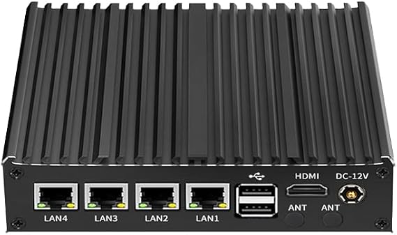 Industrial Mini PC, Fanless Mini PC Quad Core J4125 (2.7GHz),4*i226 2.5G LAN,DDR4/COM/HD VGA/USB3.0, Mini Desktop Computer Support Dual Band WiFi for Industry Business,NO RAM NO SSD