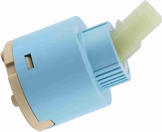 Fafeicy Ceramic Disc Cartridge, Practical Replacement Faucet Valve for Kitchen Bathroom ABS Blue 40mm 1 Pack