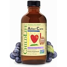 CHILDLIFE ESSENTIALS Aller-Care - Natural Liquid Relief for Kids & Toddlers, Seasonal Support Syrup with Elderberry, Zinc, Bromelain, Vitamin C, Immune Support Formula - 4 Fl Oz