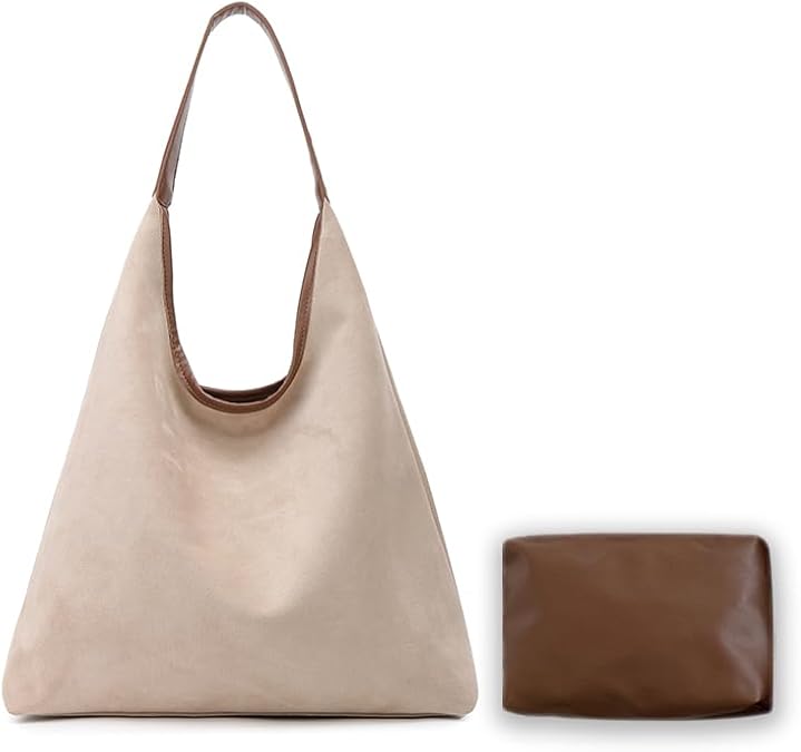 Brown Suede Bags for Women 2024 New Brown Suede Tote Bag for Women Suede Bag Brown Suede Purse Bag