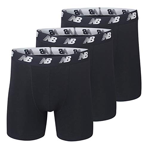 New Balance Mens Velocity Cotton Breathable Lightweight No Fly Boxer Briefs Underwear 3 Pack