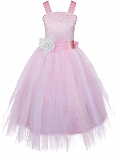 iiniim Girls Kids Crossed Back Bridesmaid Wedding Pageant Party Flower Girl Dress