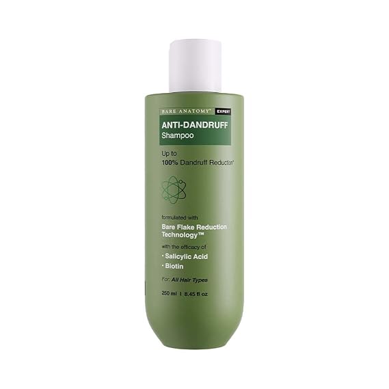 Bare Anatomy Expert Anti-Dandruff Shampoo Targets Oily Scalp And Sheds Dry Flakes Clears away dandruff flakes Relieves from excessive oil 8.4 Ounce