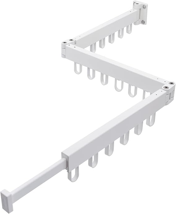 wall mounted clothes rack airer 128cm, Aluminum, 3-layer foldable