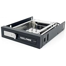 2.5 inch Single/Dual Bay SATA 6Gbps HDD/SSD Hard Disk Enclosure Extraction Box with Tool-Free Swap, LED Indicator, Lockable Hard Drives, Shockproof Design (Single Bay)