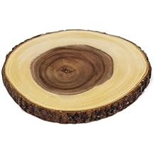 Lipper International 1040A Acacia Bark Slab Board for Serving Cheese, Crackers, and Hors D'oeuvres, Small, 8 1/2" - 9"